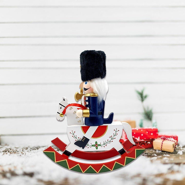 Nussknacker, Holzton, Weihnachtsdekoration, Hölzerne Nussknacker-Figur, Tischdekoration für Wohnzimm