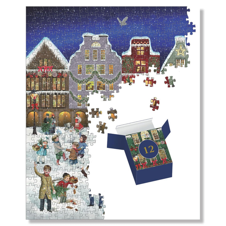Puzzle-Adventskalender – Winterabend in der Stadt, Kalender