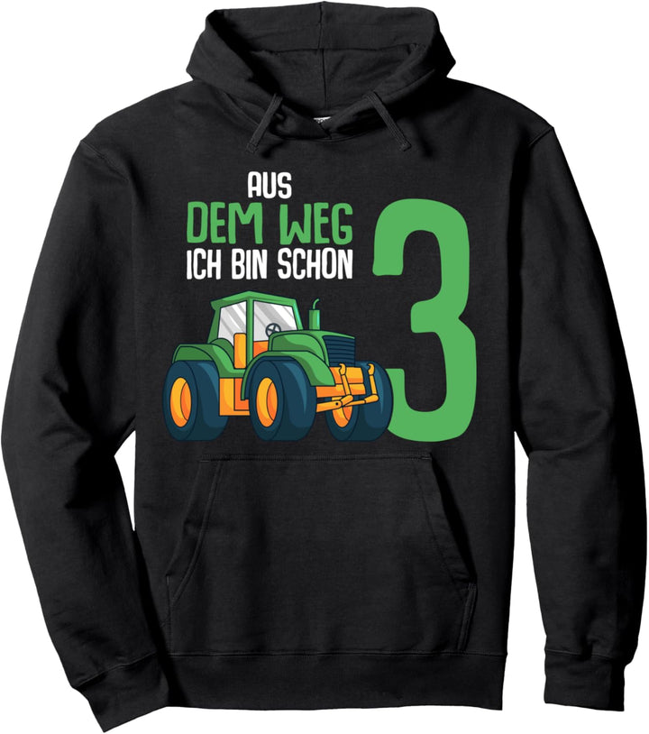 3. Geburtstag Traktor Trecker 3 Jahre Kinder Junge Pullover Hoodie