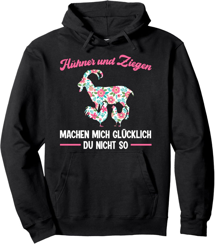 Hühner Ziegen Bäuerin Pullover Hoodie