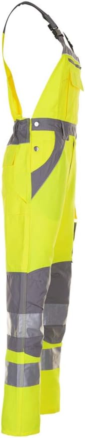 Planam Grösse 50 Unisex Plaline Warnschutz Latzhose gelb zink Modell 5621 50 Gelb/Zink, 50 Gelb/Zink