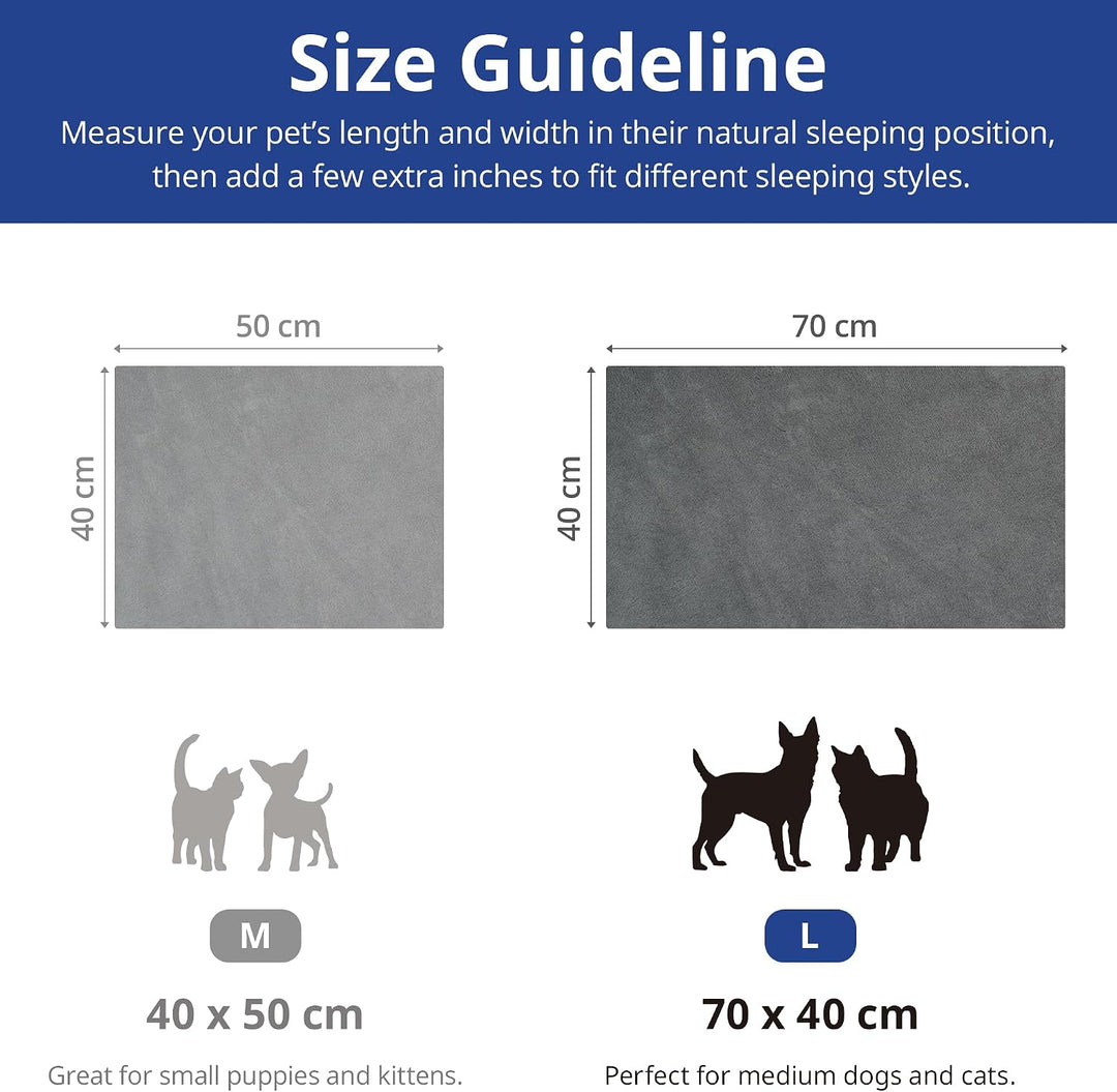 Outdoor Heizkissen für Katze &amp; Hund, Konstante Wärme, Wasserfest, 70×40 cm L, L