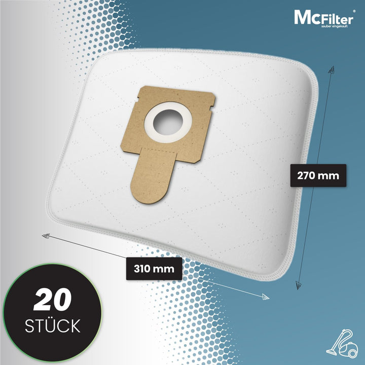 McFilter I 20 Staubsaugerbeutel als Alternative für Swirl X351 I kompatibel mit Hoover, LIV I X 351