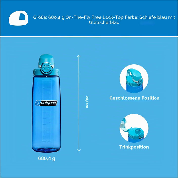 Nalgene OTF Sustain Trinkflaschen Blau 0,65 L, Blau