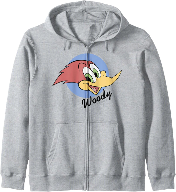 Woody Woodpecker Face Circle Logo Kapuzenjacke