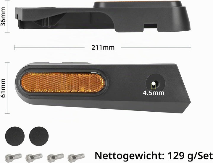 myBESTscooter – Hinterradabdeckung mit Reflektoren für Xiaomi 5 Max Mi5 Elektroroller