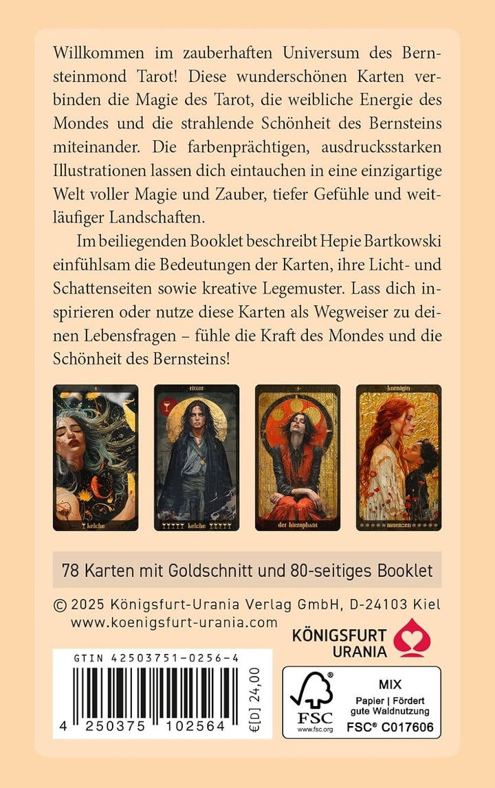 Bernsteinmond Tarot - 78 Tarotkarten und 80-seitiges Booklet, Karten