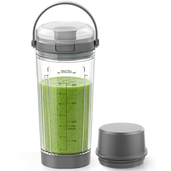 Ersatz Mixbehälter (530 ml) für Ninja Blast Tragbarer Mixer, Austauschdeckel mit Tragegriff, Messera