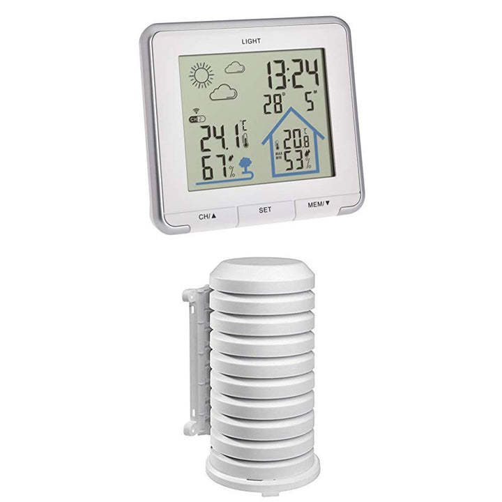 TFA Dostmann Wetterstation Funk Life, digitale Funkwetterstation, Temperatur, mit Hintergrundbeleuch