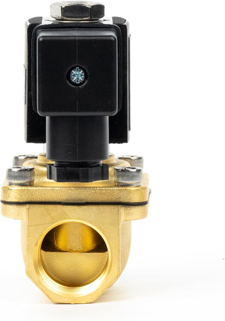 U.S. Solid 3/4" Magnetventil - Messing DC 12V mit Viton-Dichtung, stromlos geschlossen, Anschlussdos