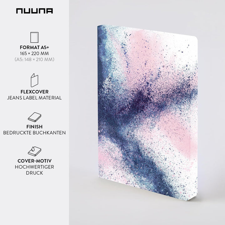 Nuuna Notizbuch A5+ | Composition L - Splash | Dotted Journal | 3,5mm Punktraster | 256 nummerierte