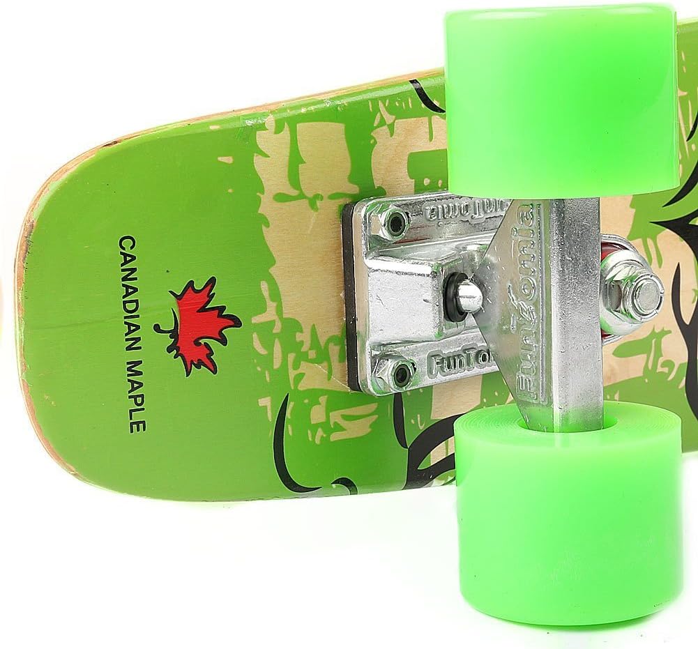 FunTomia Mini-Board Cruiser Skateboard 57cm aus 7-lagigem kanadischem Ahornholz inkl. ABEC-9 Kugella