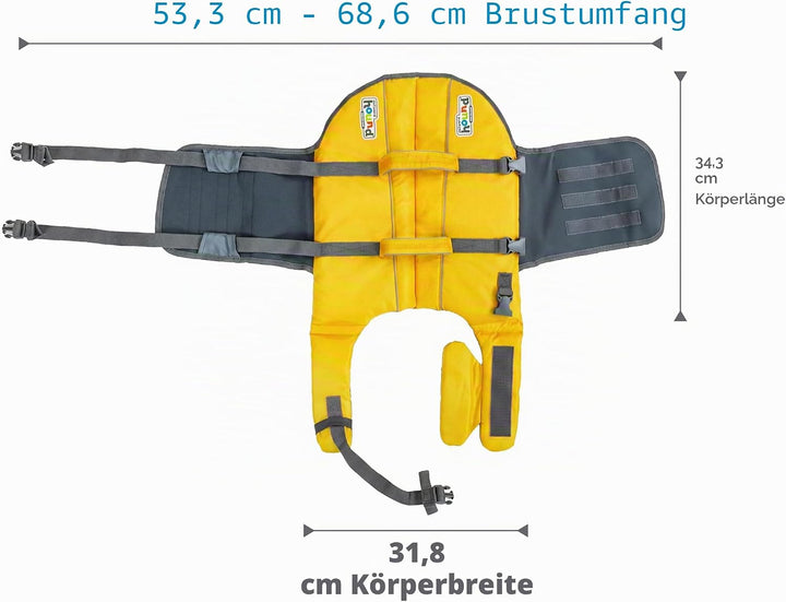 Outward Hound Granby Splash Yellow Hundeschwimmweste, Grösse M gelb Medium, gelb Medium (Chest Girth