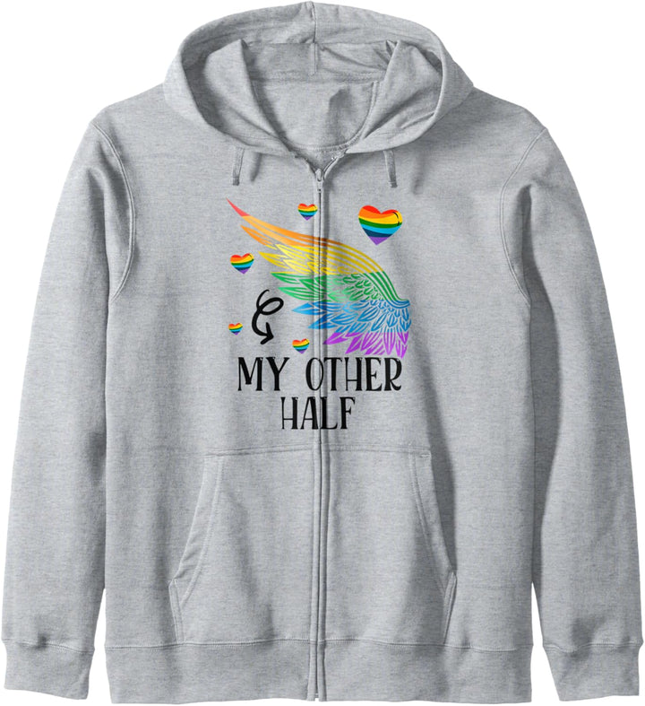 LGBTQ Lesben Schwul Bi Pärchen Parter Pride Regenbogen Kapuzenjacke