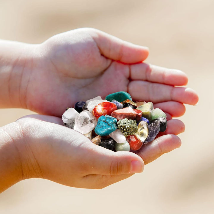 Byncceh 36 Stück Kristalle Kinder – Mineralien Set mit Edelsteine und Steinen, Geologie-Set für Mädc