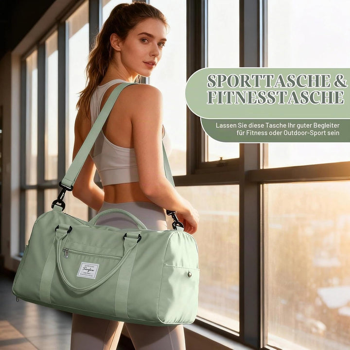 Sport Duffel Bag Damen Herren Sporttasche mit Schuhfach &amp; Nassfach Reisetasche Handgepäck Tasche Spo