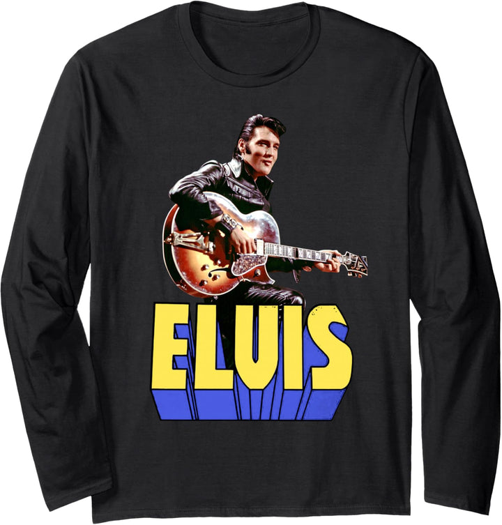 Elvis Presley Offizielles Gitarrenporträt Langarmshirt