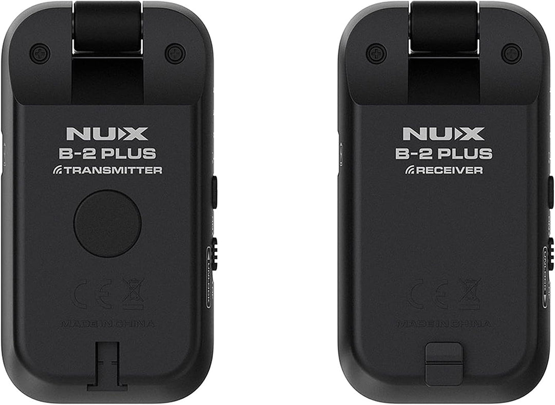 Nux B-2 Plus 2.4GHz Drahtlos-Gitarren-System, Wireless Adapter (Taschenformat, Akkulaufzeit max. 7 S