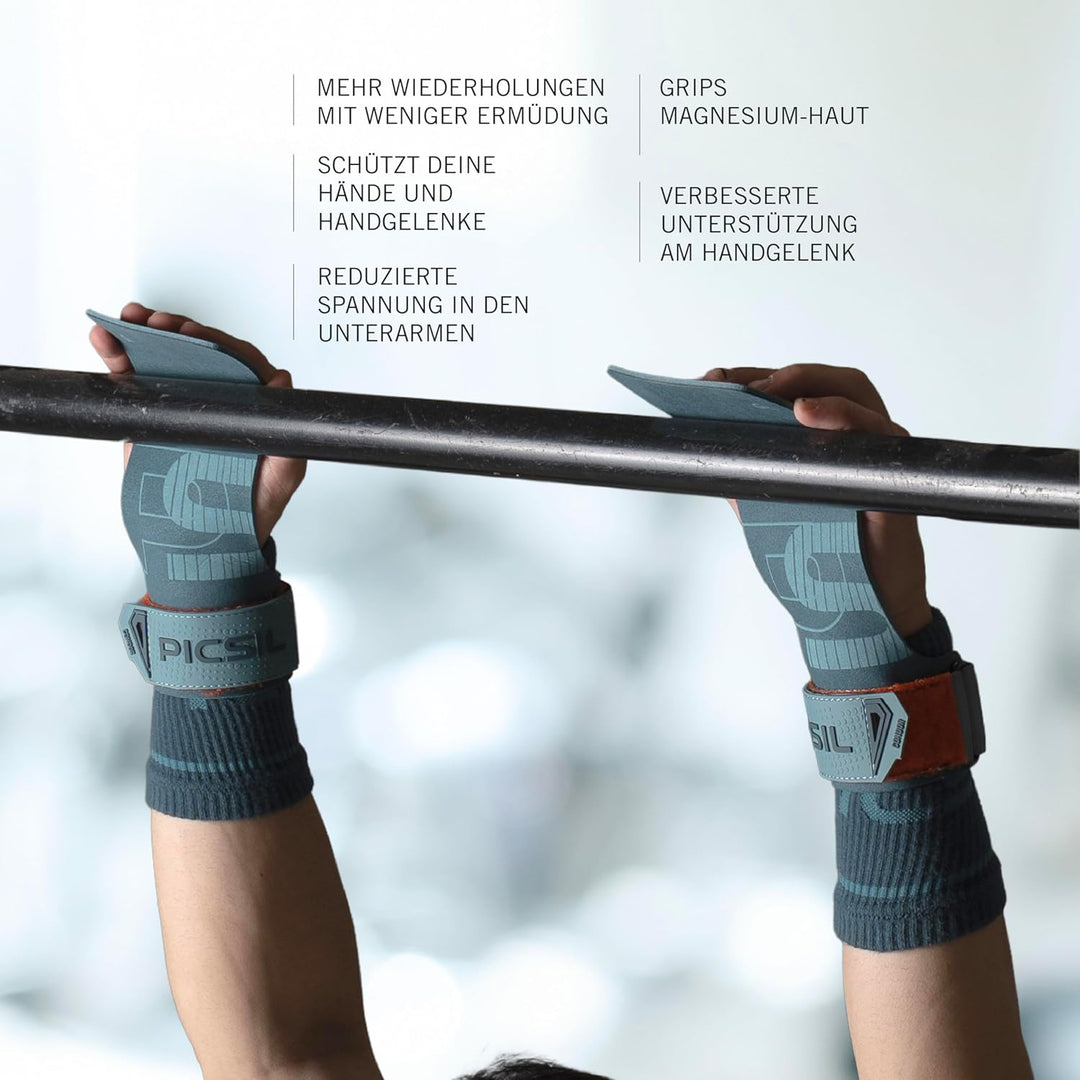 PICSIL Condor Hand Grips – Profi‑Griffpolster aus Kunstleder, Chalk‑kompatibel, Handschutz für Calis