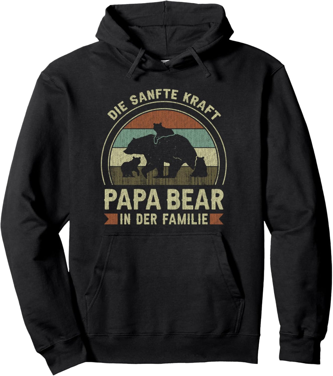 Papa Bear, 3 Bären-Welpen, Papa 3 Kinder, Vatertag, Bär Pullover Hoodie