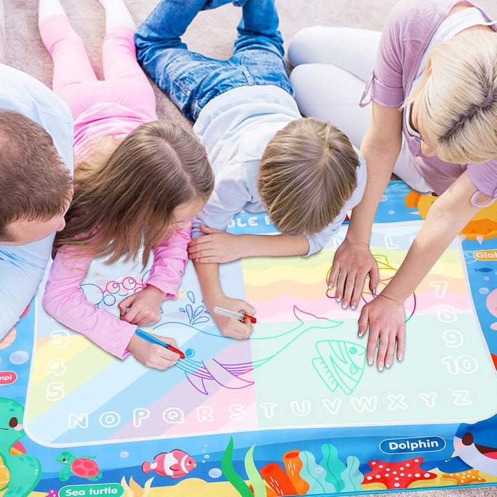 LEcylankEr Wasser Doodle Matte 120x90cm, Gross Aqua Doodle Wassermalmatte XXL, Magic Doodle Malmatte