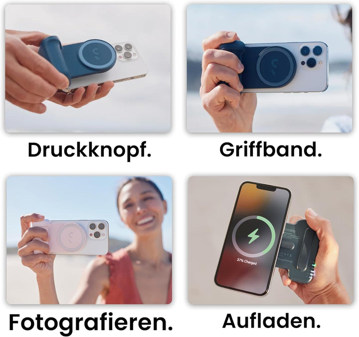 ShiftCam SnapGrip Creator Kit - Enthält SnapGrip, SnapLight, SnapPod und Tragetasche - Magnetische H