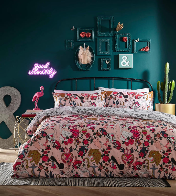 furn. Bettwäsche-Set für King-Size-Betten, Baumwolle, Polyester, Rouge King Size Blush, King Size Bl