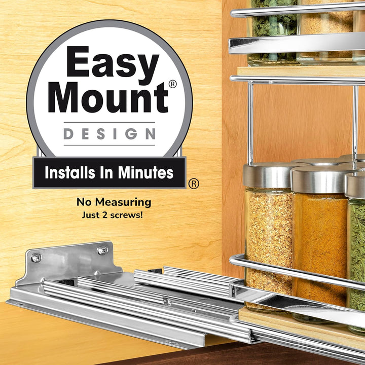 Lynk Professional® Élite™ Gewürzregal für Schrank, ausziehbar, 16,5 cm breit, ausziehbares Gewürzreg