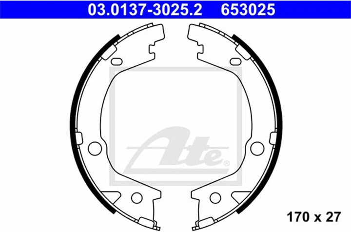 ATE 03.0137-3025.2 Bremsbackensatz, Feststellbremse - (1 Stück)