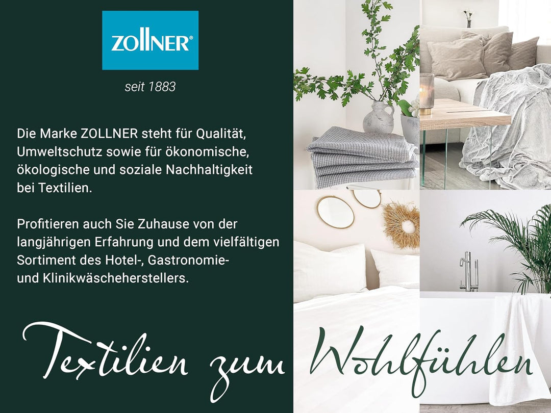 ZOLLNER 5er Set Duschtücher, Badehandtücher, 70x140 cm, Baumwolle, weiss Weiss 5er Set, Weiss 5er Se