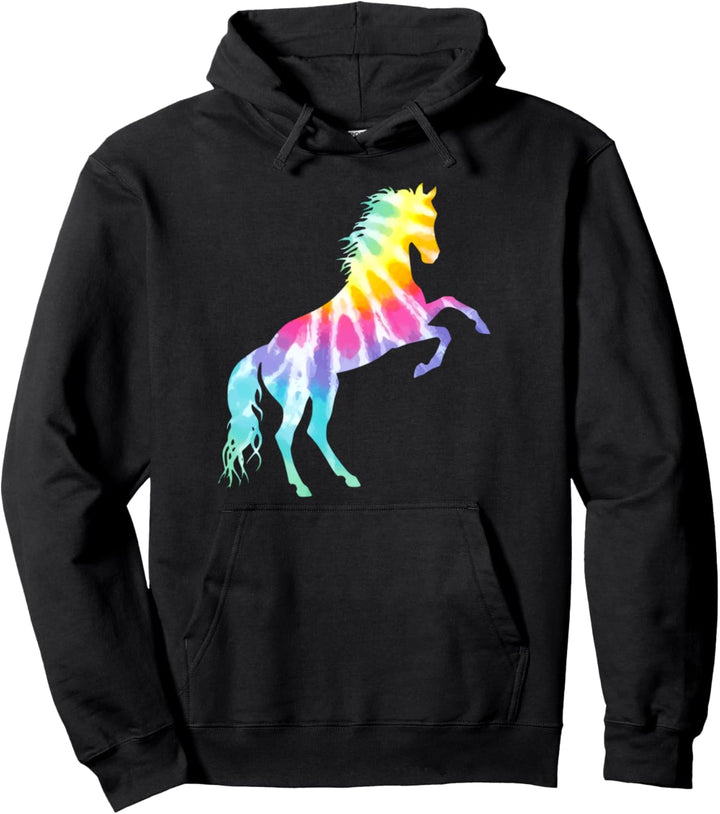 Schönes Batik-Pferd Pullover Hoodie