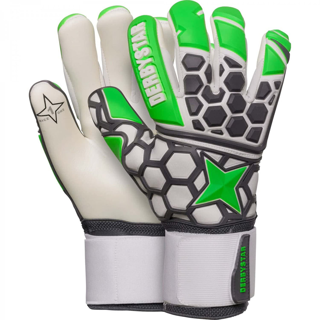 Derbystar Aps Hexagrip Pro Ii Handschuhe Unisex 8 gruen grau weiss, 8 gruen grau weiss