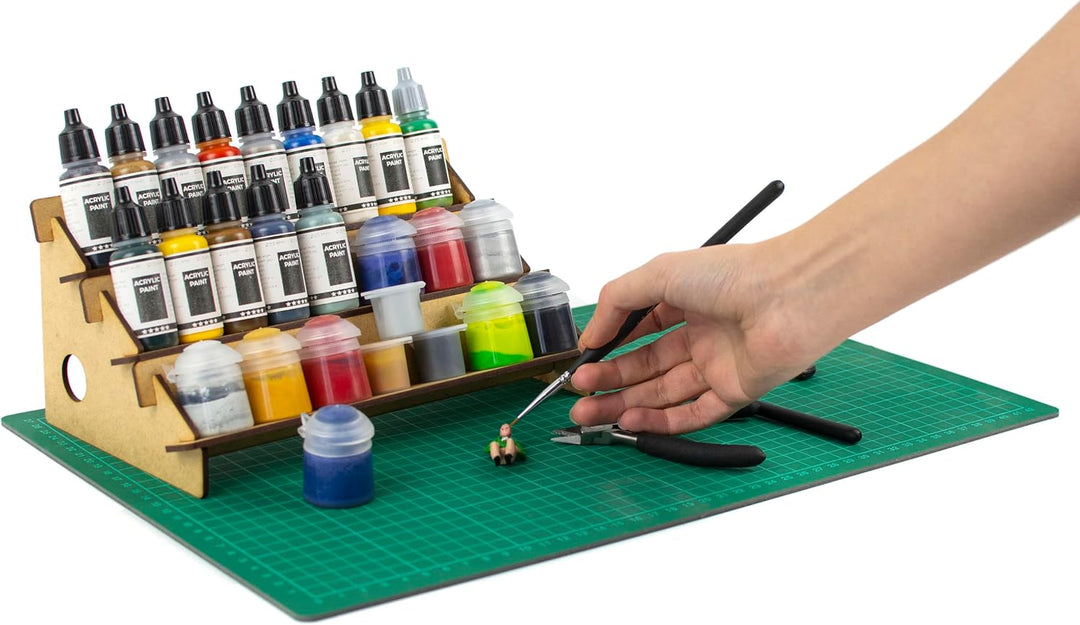 Farbenregal (Farbständer) Hohe Kapazität Stufen-Organizer (ohne Bohrungen) für Tabletop-Farben &amp; Mod