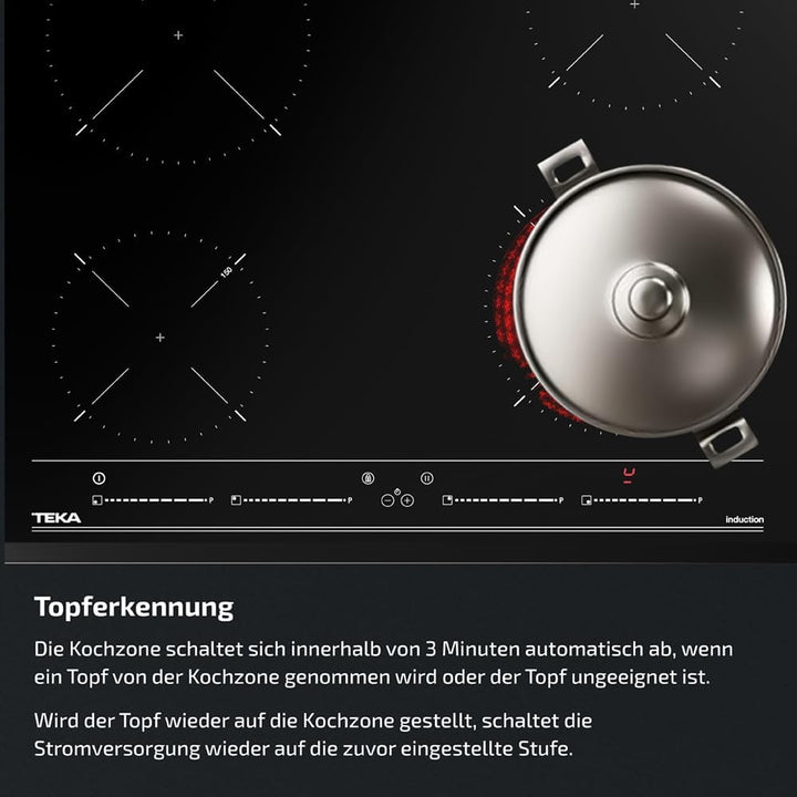 60cm Induktionskochfeld mit 4 Kochzonen, Multislider Bedienung