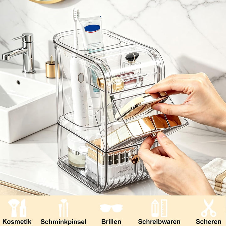 Schubladen Organizer Schminktisch mit Pinselhalter Kosmetik,