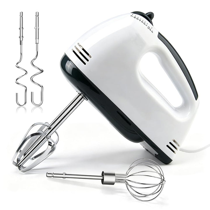 Elektrischer Handmixer Elektrisch, 5 Drehzahl Einstellbarer Küchenmixer Handrührgerät, 304 Edelstahl