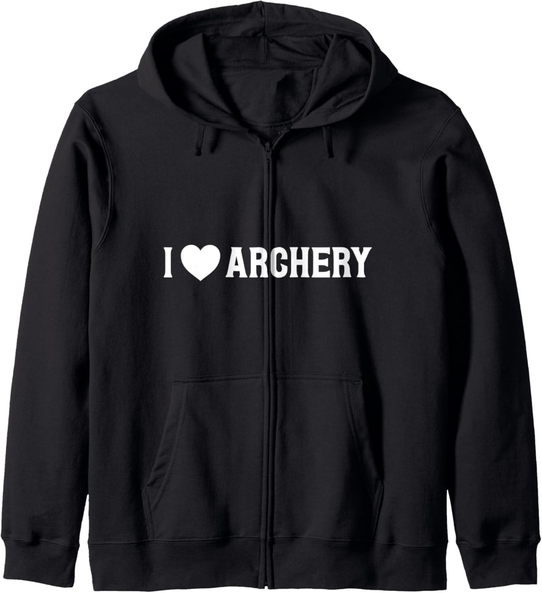 Ich liebe Bogenschiessen Kapuzenjacke