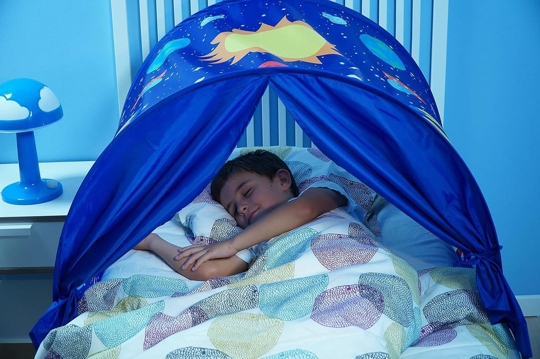 Betttunnel Sleepfun Tent Bettzelt (1-St), Pop Up Zelt, mit Leselampe und Aufbewahrungstasche 70x200c