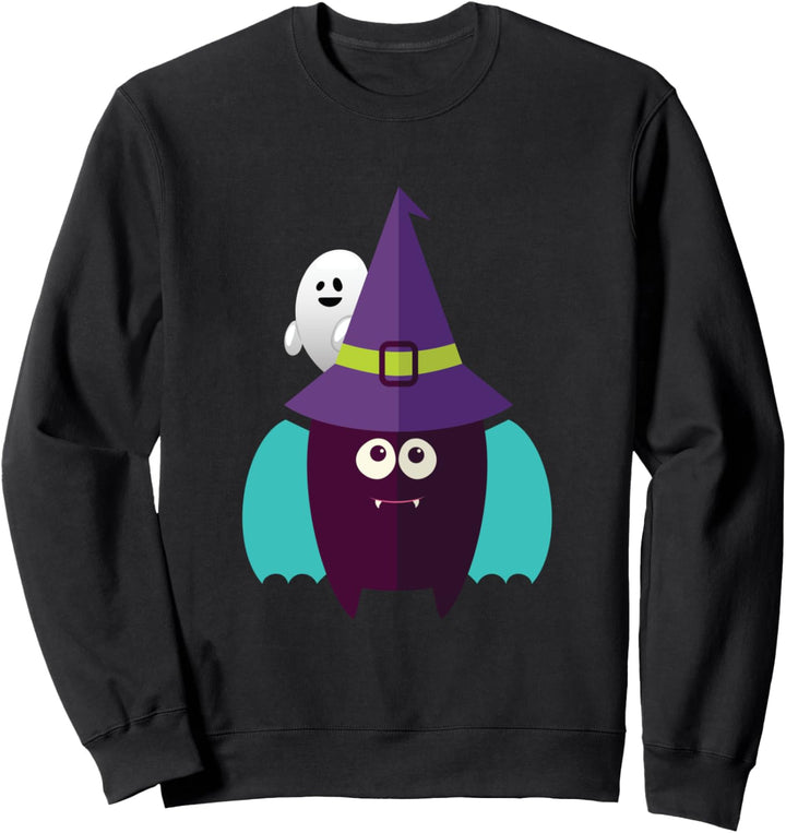 Fledermaus mit Hexenhut Halloween Fun T Shirt Sweatshirt