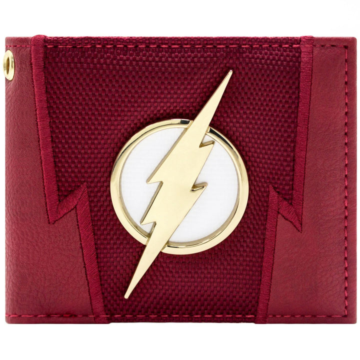 The Flash Goldener Blitz Emblem Superheld Anzug Geldbörse/Geldbeutel Klapp ID- &amp; Kartenhalter, Rot