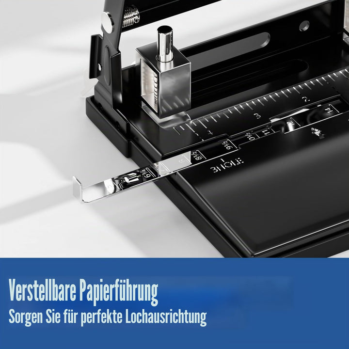 XOOL 3-fach Büro Locher für 40 Blatt, verstellbarer Locher aus Metall, Ergonomisches Design Büroloch