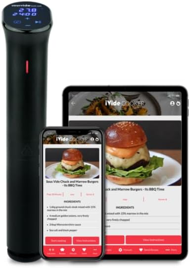 Sous Vide Tools iVide 2.0 Sous Vide Präzisionsgarer | WiFi aktiviert mit App | 1200 Watt | Tauchther