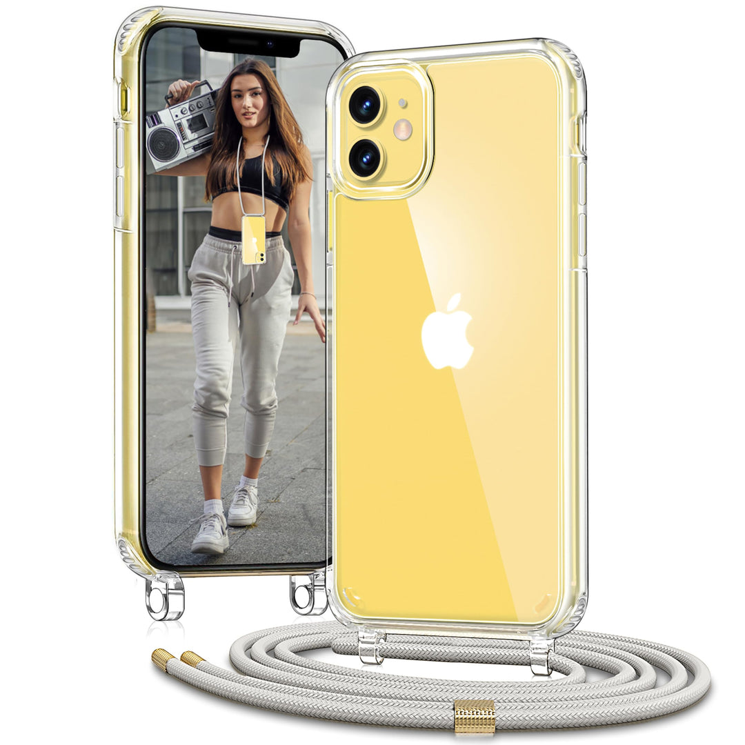 Handykette für iPhone 11 Hülle mit Band, Beige Beige iPhone 11, Beige iPhone 11