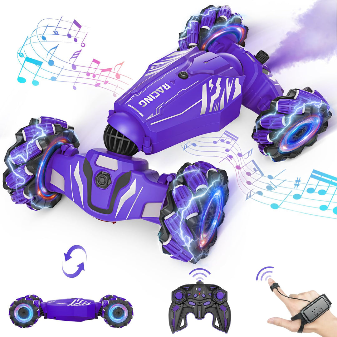 Dysaim Ferngesteuertes Auto ab 6 7 8 9 10 12 Jahre, RC Stunt Car, 360°Drehung Drift 4WD RC Auto mit