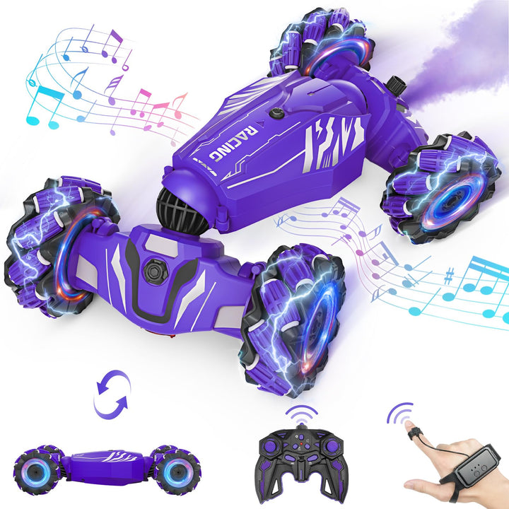 Dysaim Ferngesteuertes Auto ab 6 7 8 9 10 12 Jahre, RC Stunt Car, 360°Drehung Drift 4WD RC Auto mit
