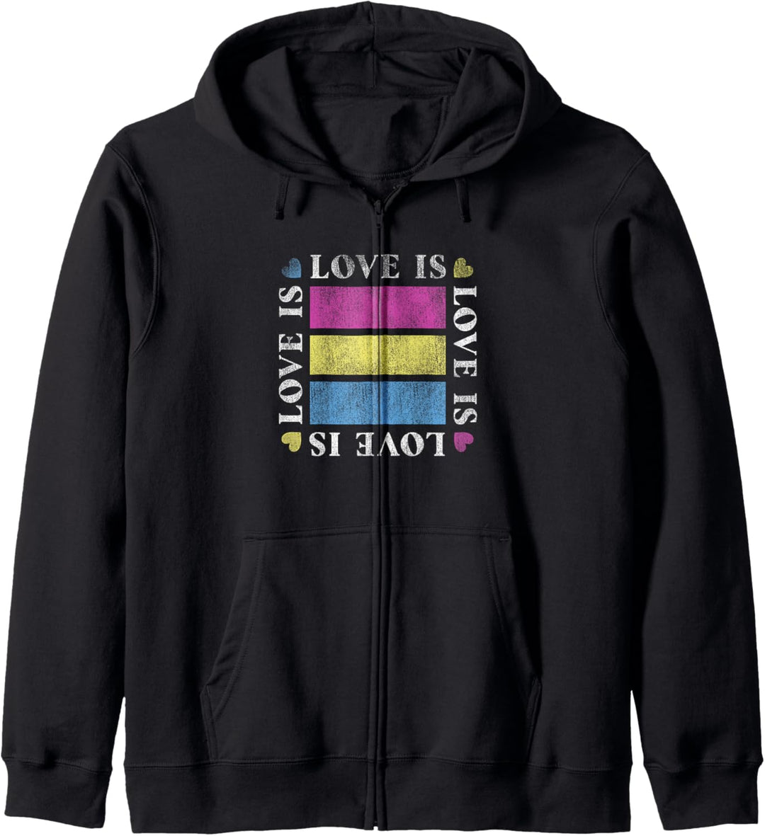 Fifth Sun Love Is Distressed Stripes Kapuzenjacke