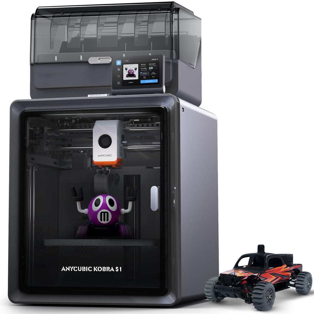 Anycubic Kobra S1 Combo 3D-Drucker Mehrfarbig, 600mm/s Hochgeschwindigkeitsdruck, Trocknen beim Druc