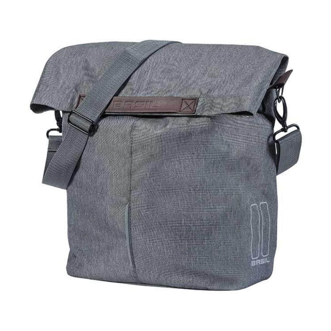 Basil 291218 - wasserdichte und reflektierende fahrradtasche hinten City Shopper 14-16l 16 Liter Gra