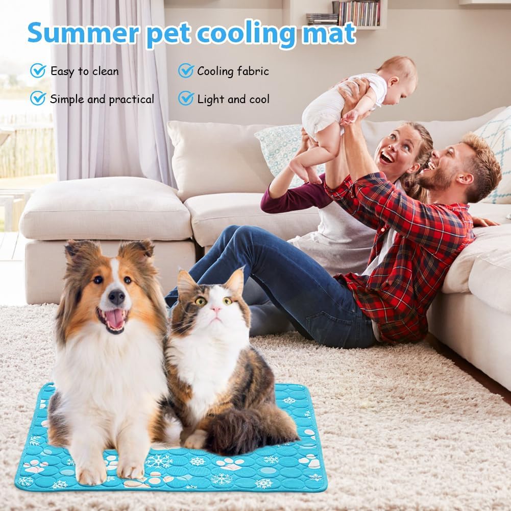 Yuragim Kühlmatte für Hunde, Selbstkühlend Hundematte 100 * 70cm Kühldecke für Hunde und Katzen für