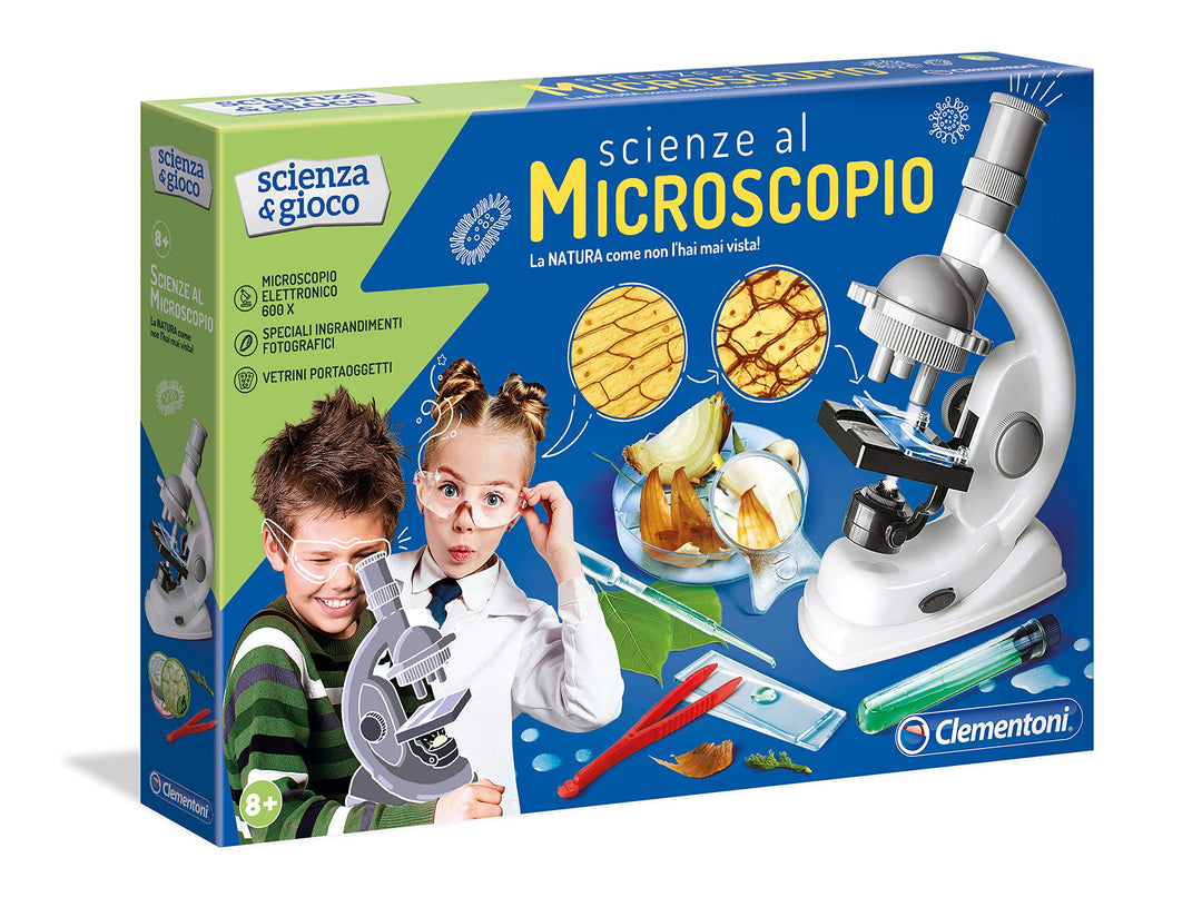 Clementoni 13966 Scienza e Gioco Wissenschaftliches Mikroskop, Mehrfarbig Single, Single